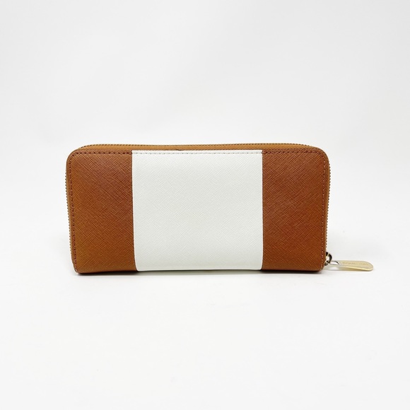 Michael Kors Jet Set Travel ZA Continental Wallet Color-Block Stripe Leather - Picture 3 of 11
